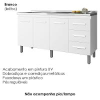 Balcao Sem Tampo Para Pia 160cm 9140 Branco Mobbs Branco