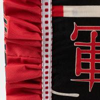 Jogo Cama Lençol Fiore Casal Padrão Estampado 180 Fios 100% Algodão Com Babadinho 4 Peças Vermelho Oriental Japonês - 2