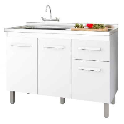 Balcao Sem Tampo Para Pia 120cm 9430 Branco Mobbs Branco