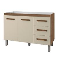 Balcao Sem Tampo Para Pia 120cm 9110 Savana Off White Mobbs Savana Off White - 1