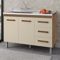 Balcao Sem Tampo Para Pia 120cm 9110 Savana Off White Mobbs Savana Off White - 2