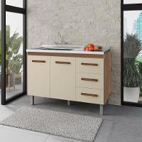 Balcao Sem Tampo Para Pia 120cm 9110 Savana Off White Mobbs Savana Off White - 6