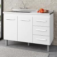 Balcao Sem Tampo Para Pia 120cm 9110 Branco Mobbs Branco - 2