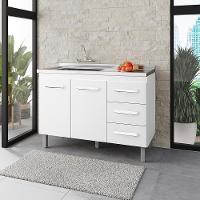 Balcao Sem Tampo Para Pia 120cm 9110 Branco Mobbs Branco - 6