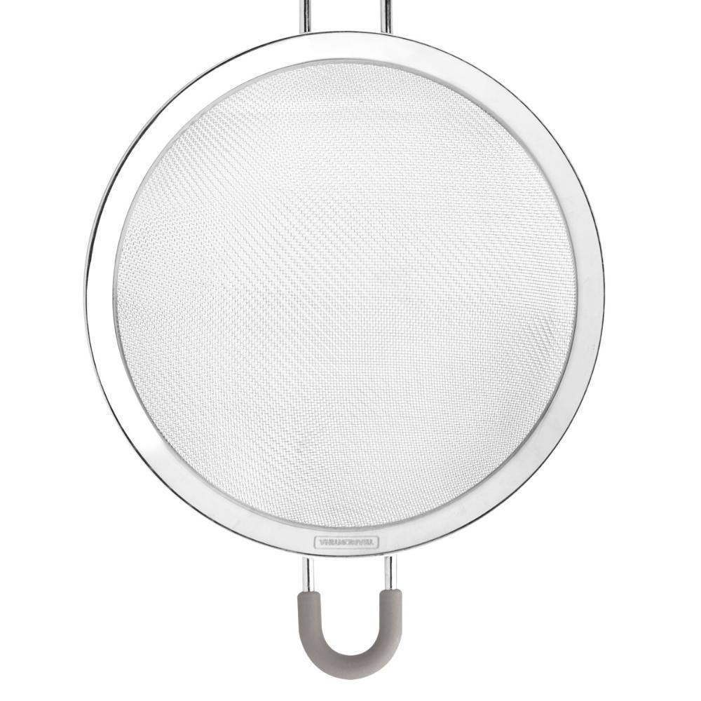 Peneira Softta Em Aço Inox Com Cabo E Alça Em Silicone Cinza 16 Cm - Tramontina 25860162 - 5