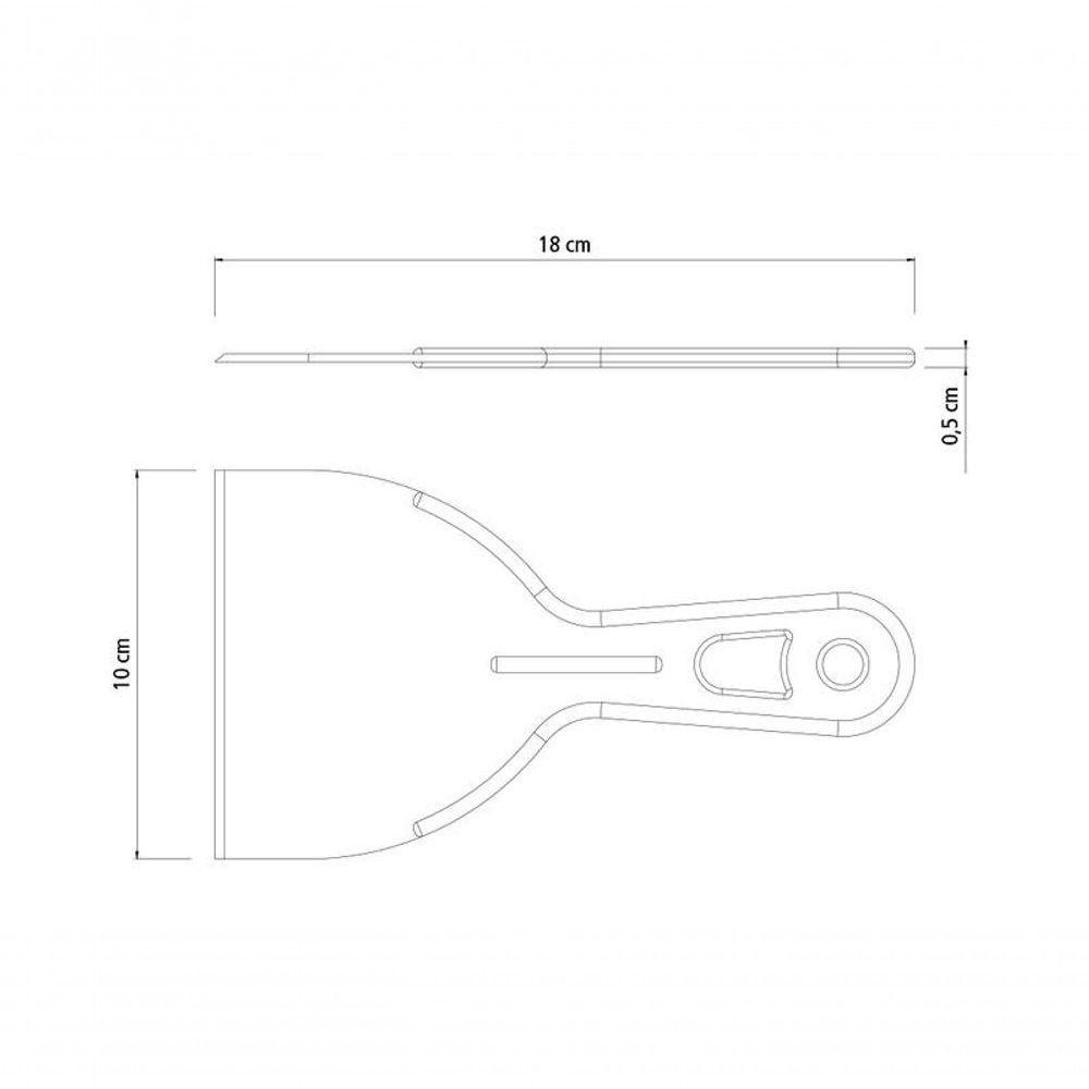 Espátula Lisa Tramontina 10cm Em Polipropileno - 2