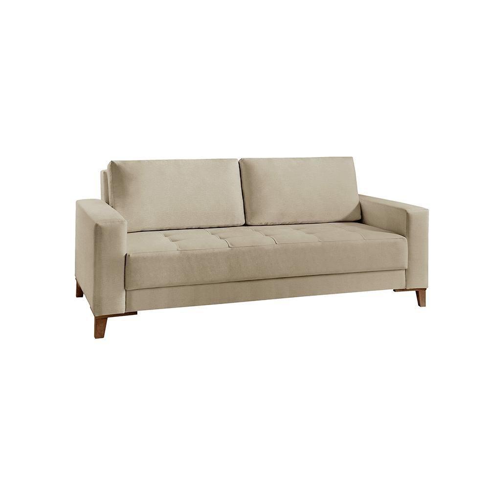 Sofá Fixo Orion Até 4 Lugares Luxo 2,20m Castellar Móbile Linho Bege - 1