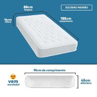 Colchão Solteiro Ortopédico Adagio A Vácuo 100% Espuma 88x188x14cm Maestro Colchões - 3