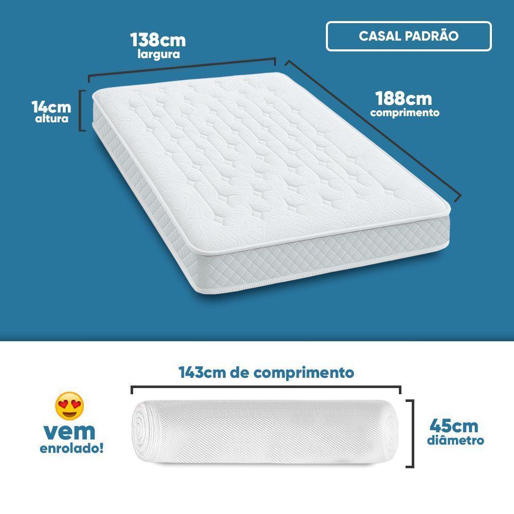 Colchão Casal Ortopédico Adagio A Vácuo 100% Espuma 138x188x14cm Maestro Colchões - 3