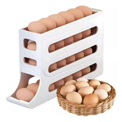 Porta Ovos Organizador Bandeja Geladeira Dispenser 4 Andares - Branco