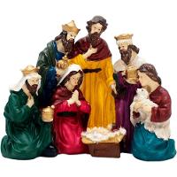 Presépio Estatueta Sagrada Família Nascimento Jesus 25x20cm - 1