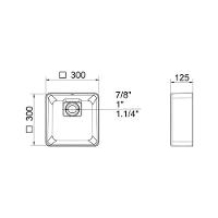 Cuba De Apoio Docolflow 30x30 12020504026 Quadrada Branca Esmaltada - 3