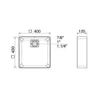 Cuba De Apoio Docolflow 40x40 12020505026 Quadrada Branca Esmaltada - 3