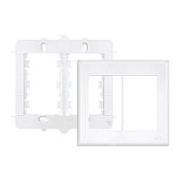 Placa Com Suporte Fame Evidence 4x4 Para 6 Módulos Horizontais Branca - 1