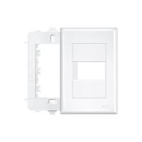 Placa Com Suporte Fame Evidence 4x2 Para 1 Módulo Horizontal Branca - 1