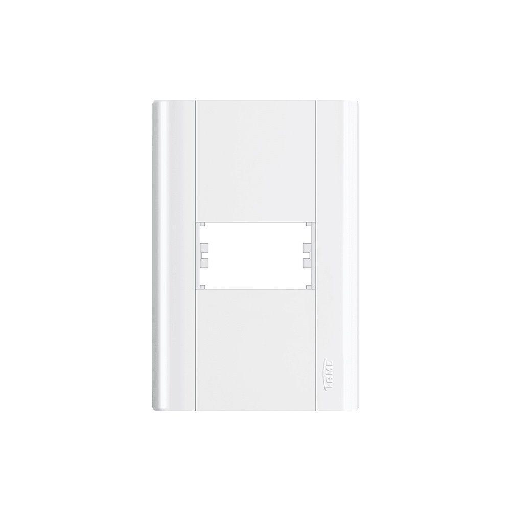 Placa Fame Modulare 4x2 Para 1 Módulo Horizontal Branca - 1
