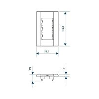 Placa Fame Modulare 4x2 Para 1 Módulo Horizontal Branca - 2