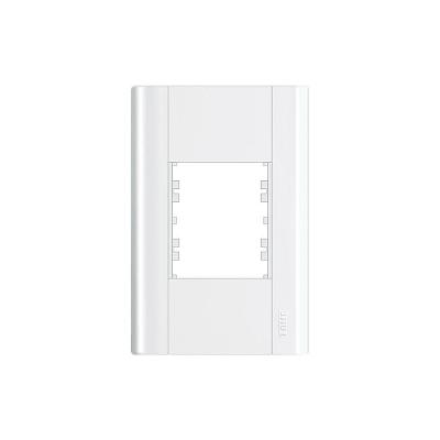 Placa Fame Modulare 4x2 Para 2 Módulos Horizontais Branca