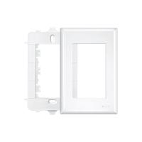 Placa Com Suporte Fame Evidence 4x2 Para 3 Módulos Horizontais Branca - 1