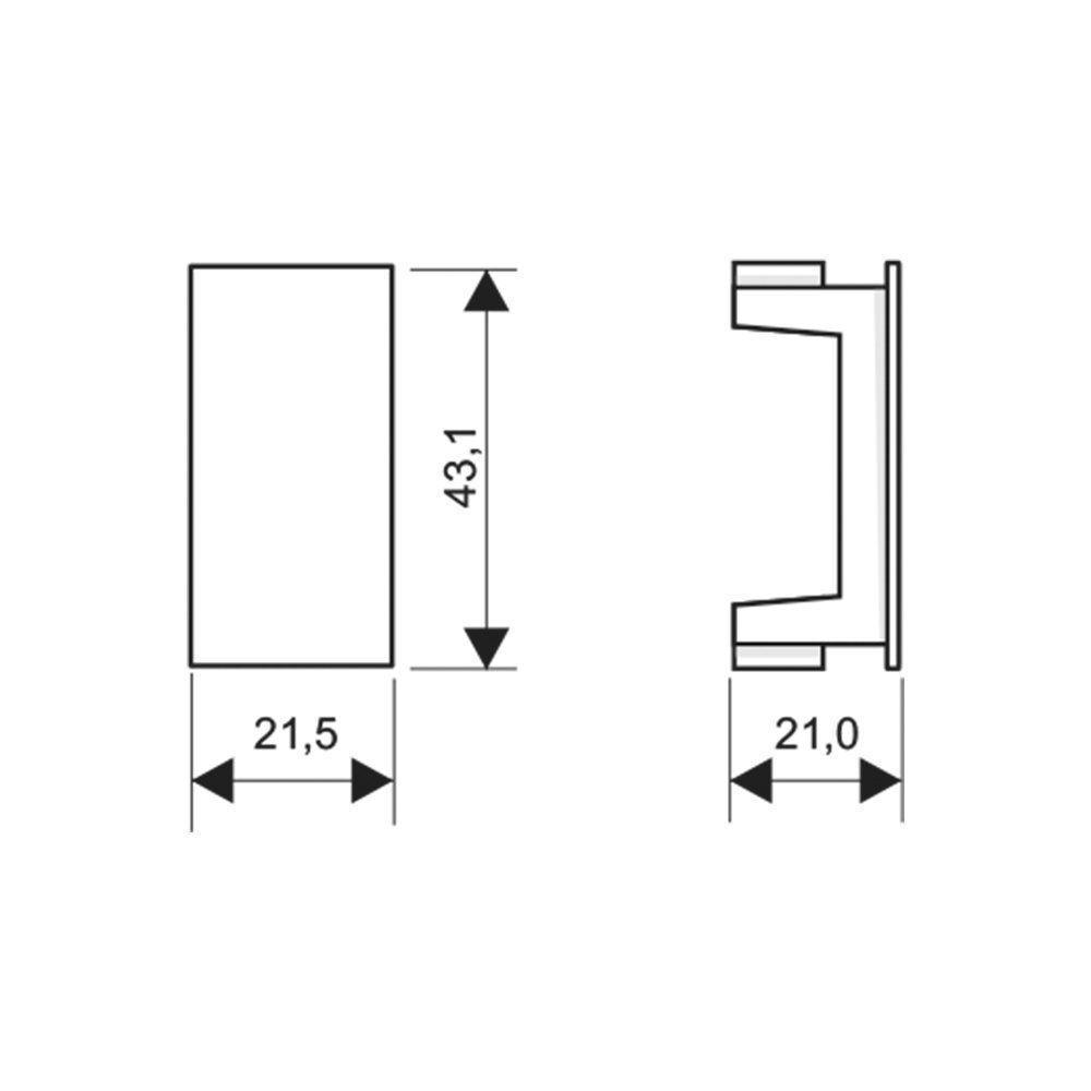 Módulo Cego Fame Modulare / Evidence / Blanc+ 2 Unidades Branco - 3