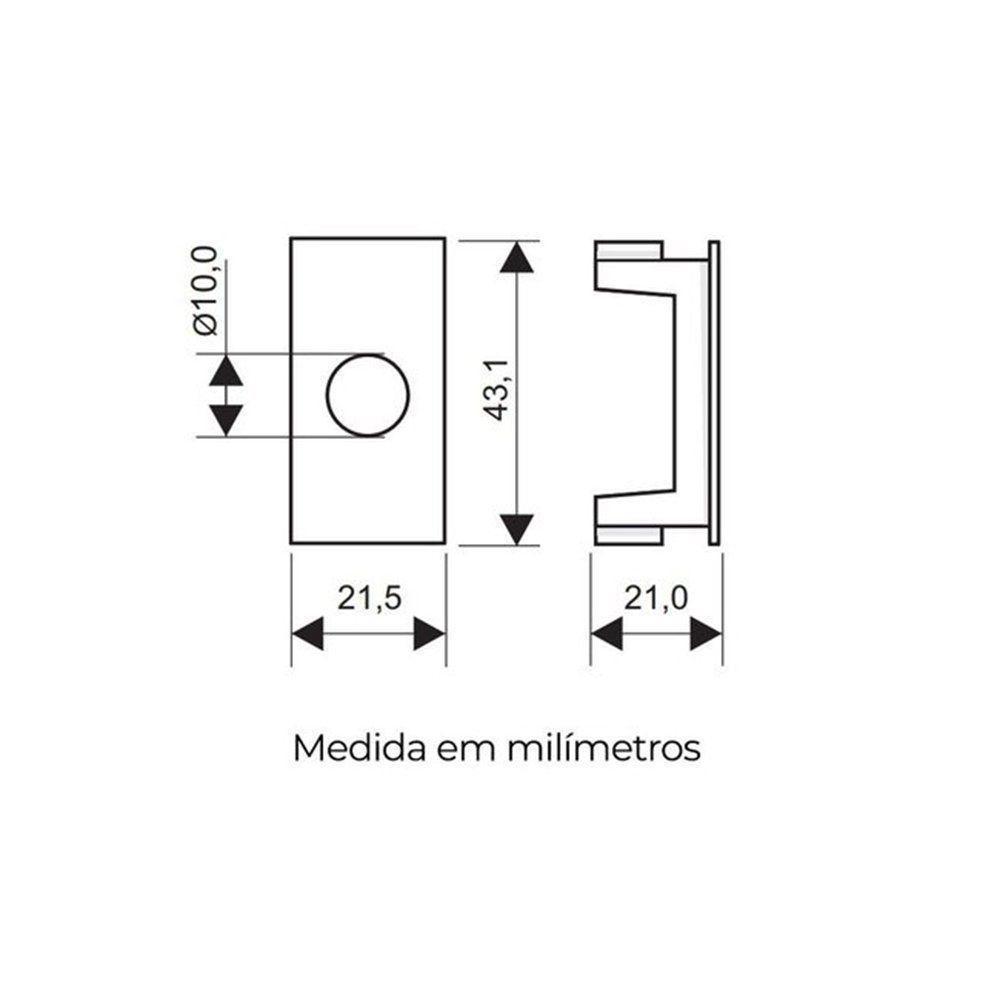 Módulo Saída De Fio Fame Modulare / Evidence / Blanc+ 2 Unidades Branco - 3