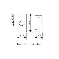 Módulo Saída De Fio Fame Modulare / Evidence / Blanc+ 2 Unidades Branco - 3
