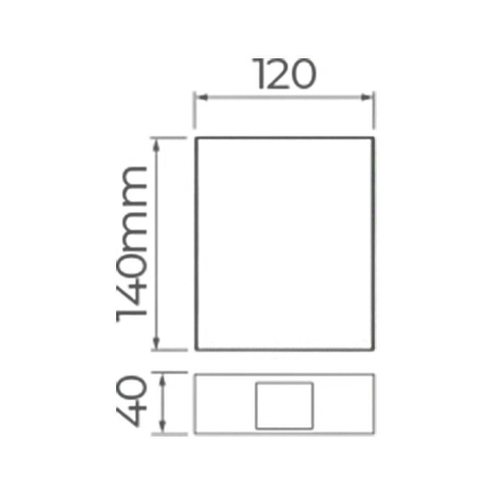 Arandela Stella Wall Plus Led 2 Fachos Fechados Ip65 10w Bivolt Preto - 3000k - Luz Amarela - 2