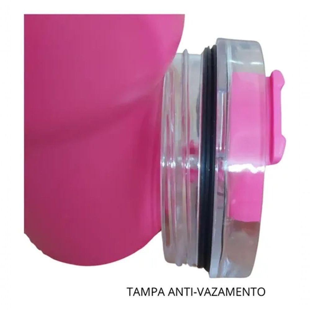 Copo Térmico Grande 1200 Ml Canudo Inox Parede Dupla Cor Var Cor Rosa Pink - 2