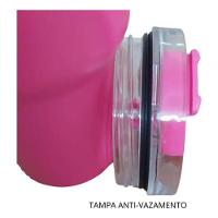 Copo Térmico Grande 1200 Ml Canudo Inox Parede Dupla Cor Var Cor Rosa Pink - 2