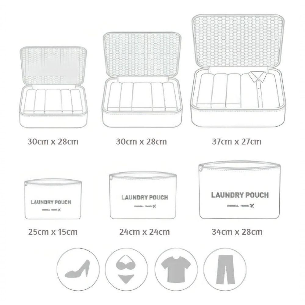 Organizador Malas 6pcs - Cinza - 4