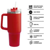 Copo Termico 1200ml - Vermelho Térmica Inox 500ml