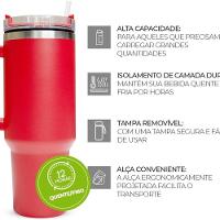 Copo Termico 1200ml - Vermelho Térmica Inox 500ml - 6