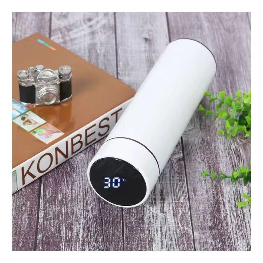 Garrafa Termica Com Visor Led - Branco Térmica Inox 500ml - 2