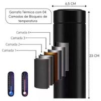 Garrafa Termica Com Visor Led - Branco Térmica Inox 500ml - 3