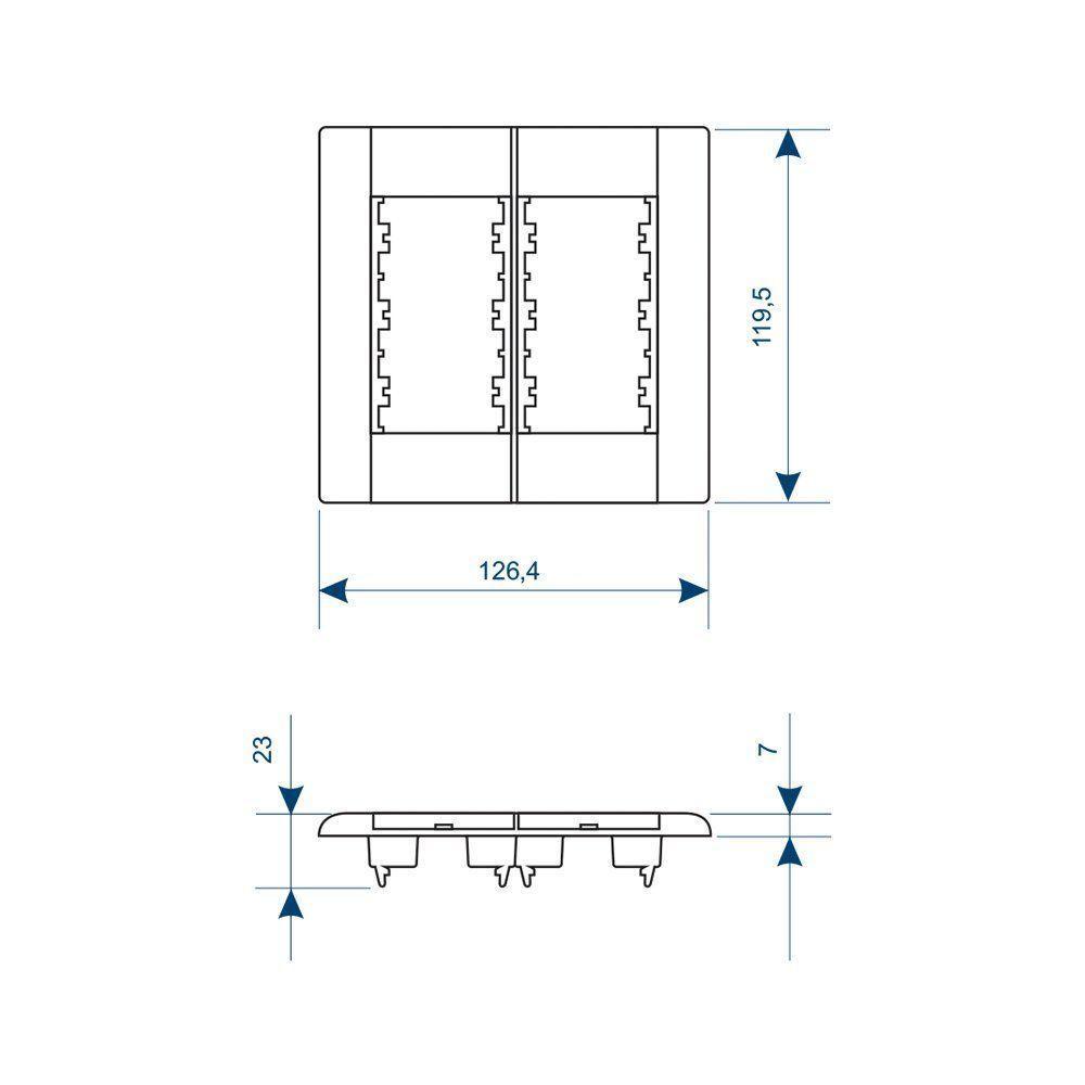 Placa Cega Fame Modulare 4x4 Branca - 2
