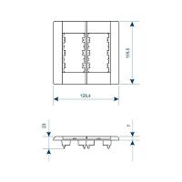 Placa Cega Fame Modulare 4x4 Branca - 2