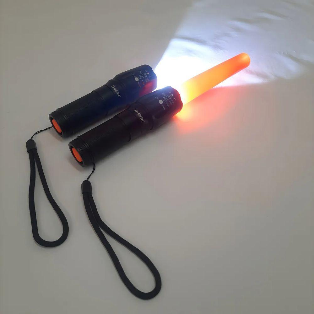 Lanterna Recarregável Tática X900 Led Potente Com Super Zoom Cor Da Lanterna Preta Cor Da Luz Branco - 4