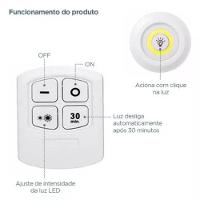 Kit 3 Lâmpadas Luminária Led Controle Sem Fio - 5