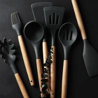 Kit Utensílios Cozinha 12 Peças Silicone Antiaderente Preto - 5
