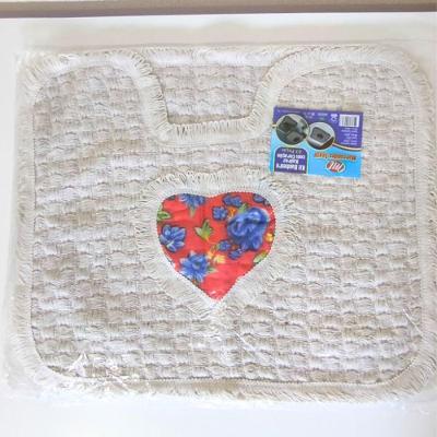 Kit 3 Peças De Tapete Banheiro Algodão 100% Tamanho 50x40cm Para Piso Chão Estampado E Liso Cru Com Estampa