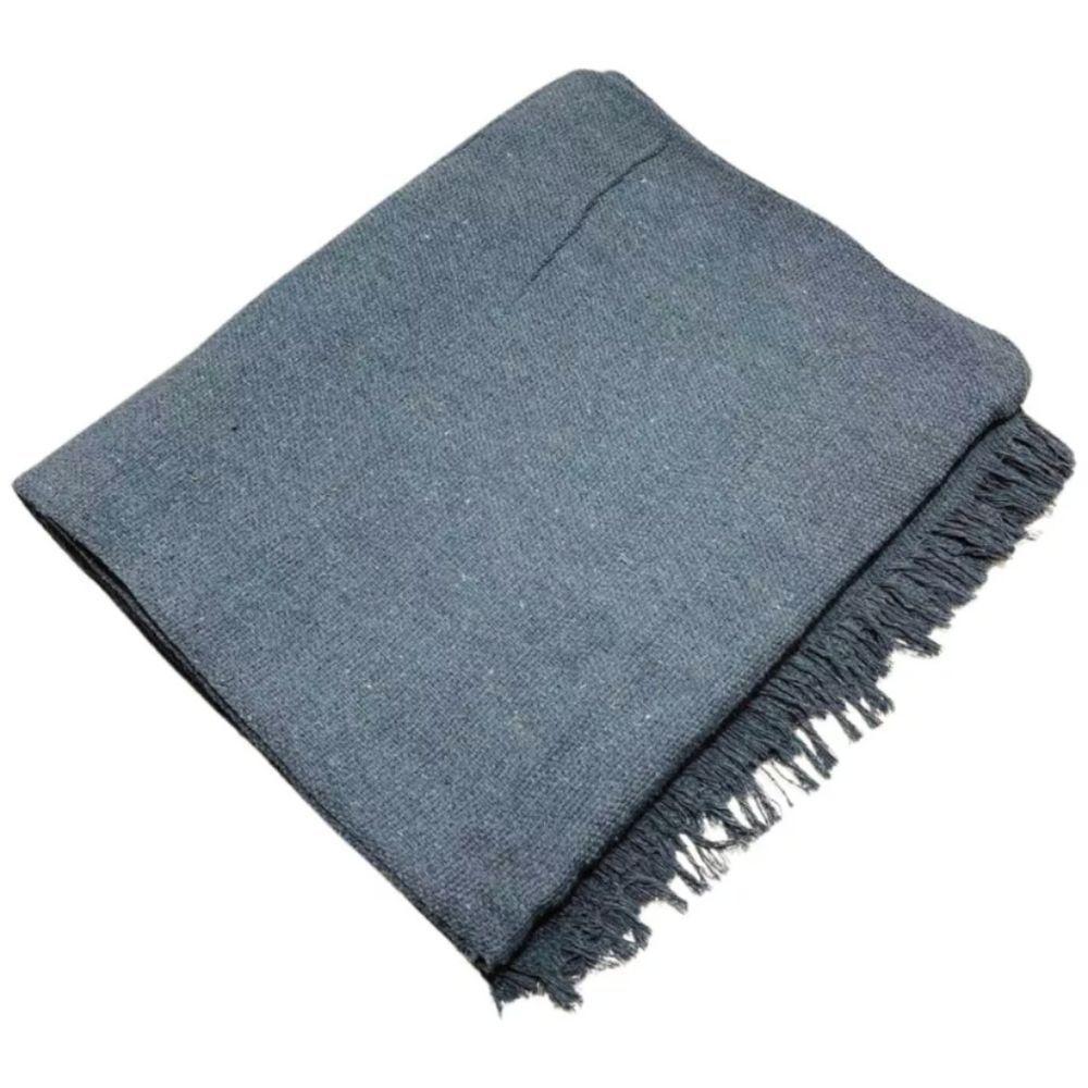 Manta Para Sofá E Cama 1,70cm X 2,20cm Grande Decorativa Luxo Algodão Capa Protetora De Sofa Cinza Escuro - 1