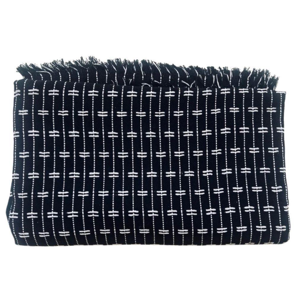 Manta Para Sofá Grande De 2 E 3 Lugares 2,50x1,80 Gigante Capa Protetor De Sofa E Cama Cores Variadas Preto C-branco - 1