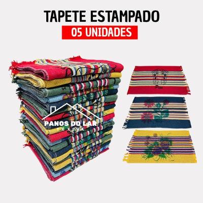Kit 5 Tapete Para Piso De Banheiro Estampado Simples Capacho De Porta De Entrada Em Algodão