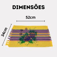 Kit 5 Tapete Para Piso De Banheiro Estampado Simples Capacho De Porta De Entrada Em Algodão - 5