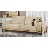 Sofá Fixo Magnus 2 Lugares Luxo 1,70m Castellar Móbile Linho Bege - 4