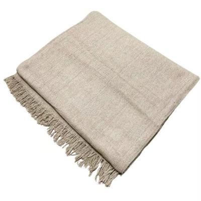 Manta Para Sofá E Cama 2,20x1,70cm Decorativa De Luxo Grande Capa De Sofa Areia