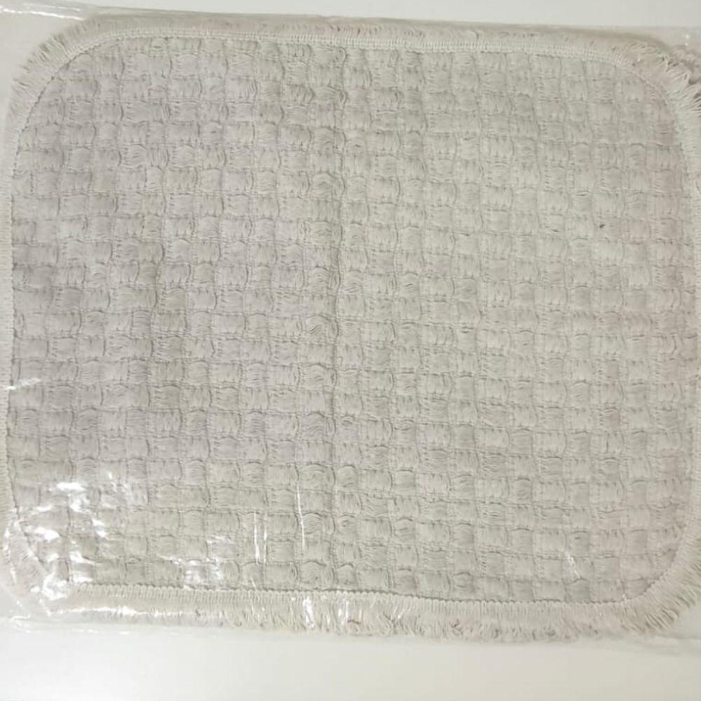 Kit 3 Peças Tapete Banheiro Xadrez Daminha Taolha De Piso Chão 50x40cm Várias Cores Cru Liso - 1