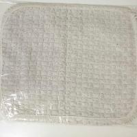 Kit 3 Peças Tapete Banheiro Xadrez Daminha Taolha De Piso Chão 50x40cm Várias Cores Cru Liso - 1