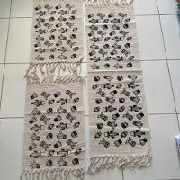 Kit Jogo De Passadeira Tapete De Cozinha Grande 3 Peças Estampado Com Nozinho Tecido Grosso Modelo Cacto - 1