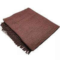 Manta Grande Para Sofá 1,70x2,20 Capa De Sofa Decorativa E Protetora 100% Algodão Marrom - 1